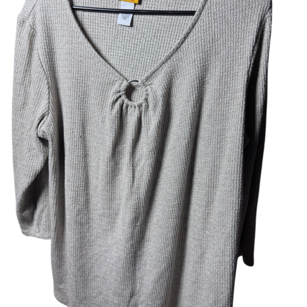 Ruby Rd. Cream Textured Top